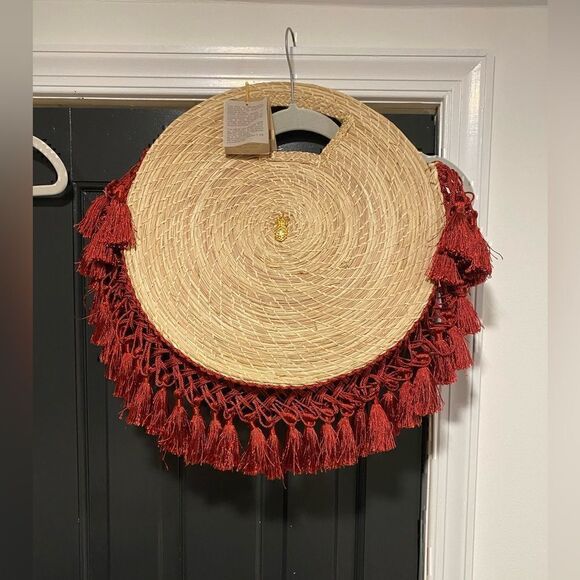 Anthropologie  Palma Canaria  Milly Fringed  Clutch  Red NWT - Picture 4 of 5